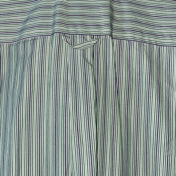 LACOSTE Devanlay Modern Fit Button Down Short Sleeve Striped Shirt - Picture 6 of 10